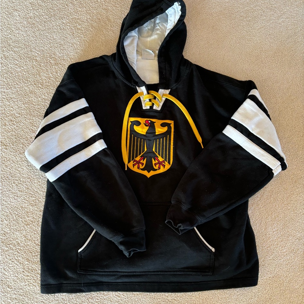 Men’s Germany Crest Hockey Black Hoodie
